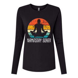 Namastay Sober Recovery Support Sobriety Na Aa Womens Cotton Relaxed Long Sleeve T-Shirt