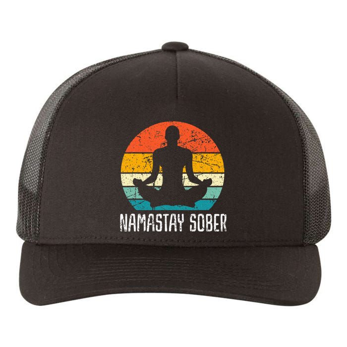 Namastay Sober Recovery Support Sobriety Na Aa Yupoong Adult 5-Panel Trucker Hat