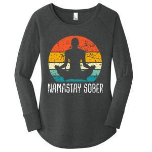 Namastay Sober Recovery Support Sobriety Na Aa Women's Perfect Tri Tunic Long Sleeve Shirt