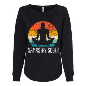 Namastay Sober Recovery Support Sobriety Na Aa Womens California Wash Sweatshirt