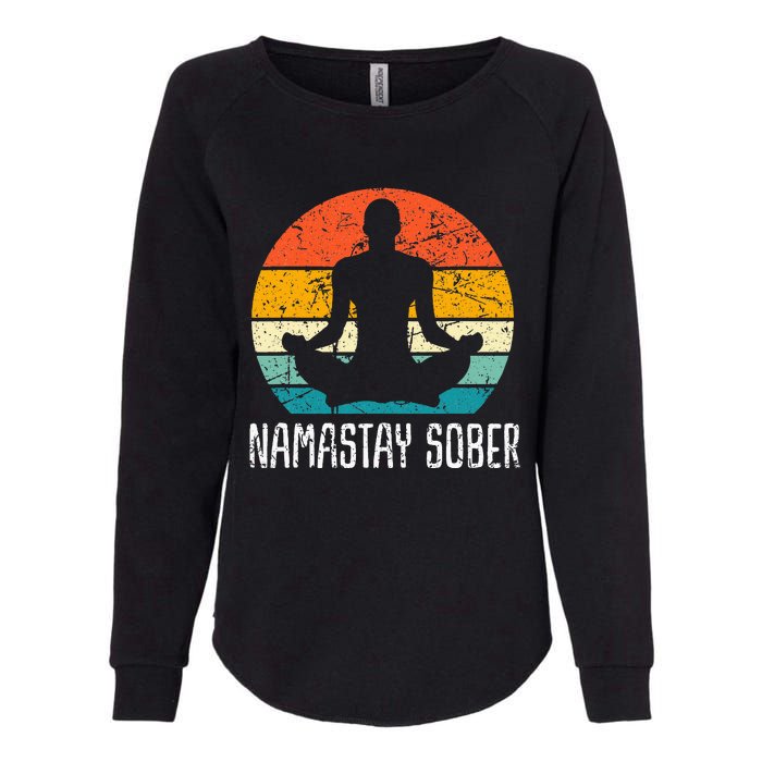 Namastay Sober Recovery Support Sobriety Na Aa Womens California Wash Sweatshirt