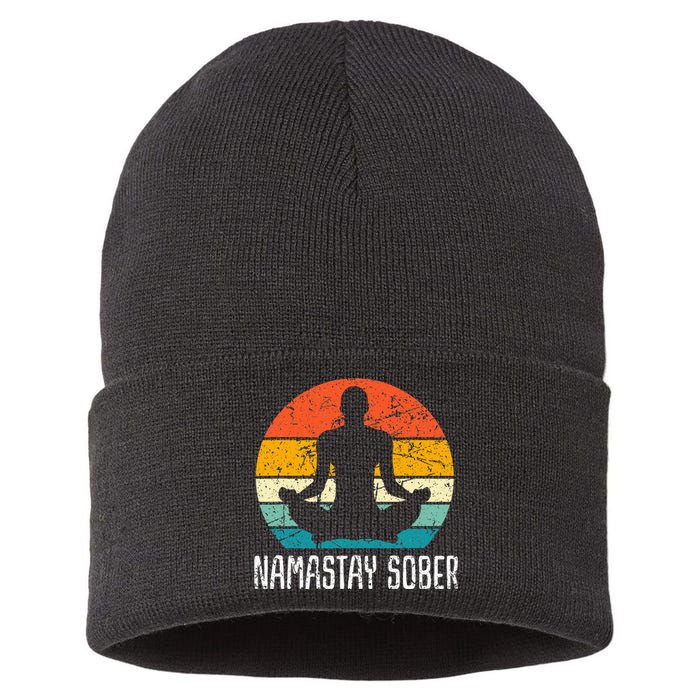 Namastay Sober Recovery Support Sobriety Na Aa Sustainable Knit Beanie