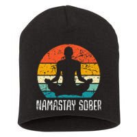 Namastay Sober Recovery Support Sobriety Na Aa Short Acrylic Beanie