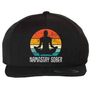 Namastay Sober Recovery Support Sobriety Na Aa Wool Snapback Cap