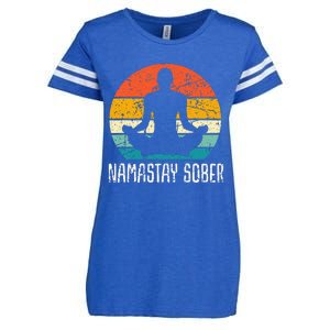 Namastay Sober Recovery Support Sobriety Na Aa Enza Ladies Jersey Football T-Shirt