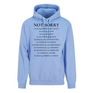 Not Sorry Republican Unisex Surf Hoodie