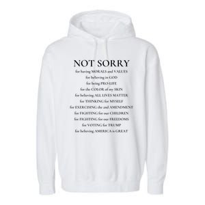 Not Sorry Republican Garment-Dyed Fleece Hoodie