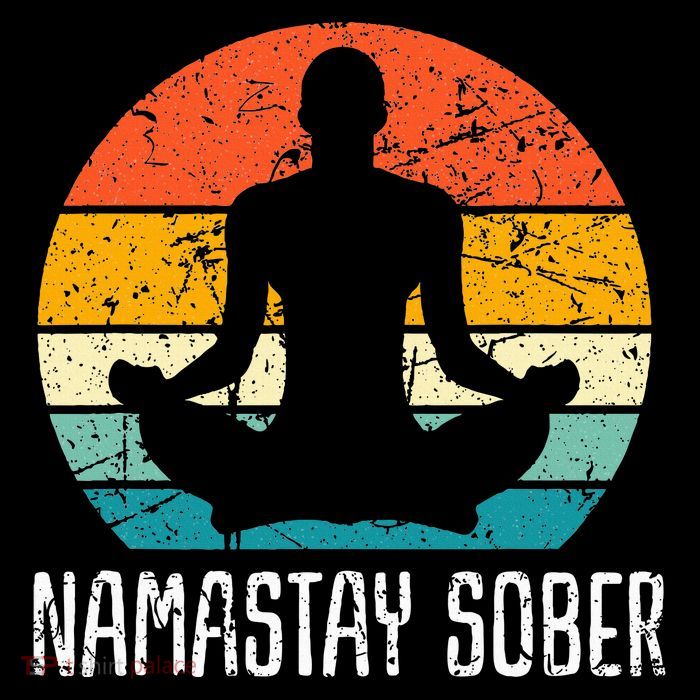 Namastay Sober Recovery Support Sobriety Na Aa Drawstring Bag