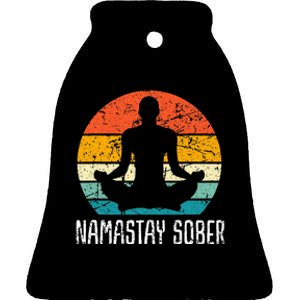 Namastay Sober Recovery Support Sobriety Na Aa Ceramic Bell Ornament