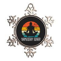 Namastay Sober Recovery Support Sobriety Na Aa Metallic Star Ornament