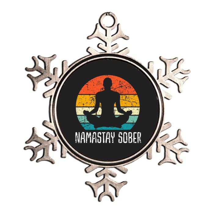 Namastay Sober Recovery Support Sobriety Na Aa Metallic Star Ornament