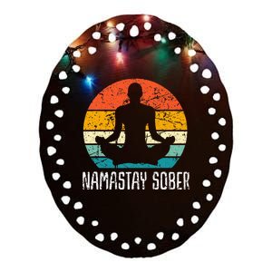 Namastay Sober Recovery Support Sobriety Na Aa Ceramic Oval Ornament