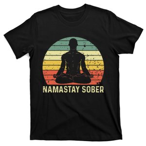 Namastay Sober Recovery Support Sobriety NA AA T-Shirt