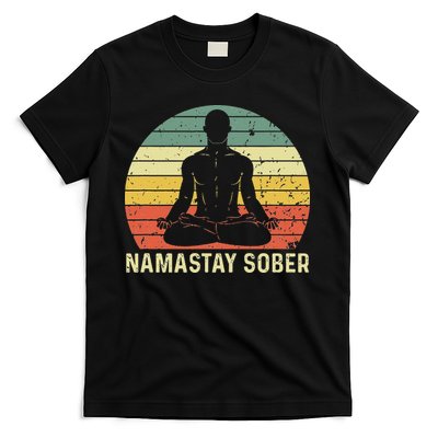 Namastay Sober Recovery Support Sobriety NA AA T-Shirt