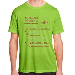 November Scorpio Remarkably Charismatic Difficult Understand Adult ChromaSoft Performance T-Shirt