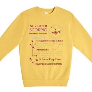 November Scorpio Remarkably Charismatic Difficult Understand Premium Crewneck Sweatshirt