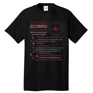 November Scorpio Remarkably Charismatic Difficult Understand Tall T-Shirt