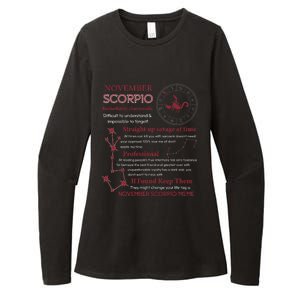 November Scorpio Remarkably Charismatic Difficult Understand Womens CVC Long Sleeve Shirt