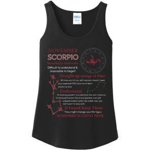 November Scorpio Remarkably Charismatic Difficult Understand Ladies Essential Tank