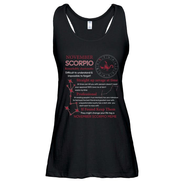 November Scorpio Remarkably Charismatic Difficult Understand Ladies Essential Flowy Tank