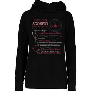 November Scorpio Remarkably Charismatic Difficult Understand Womens Funnel Neck Pullover Hood