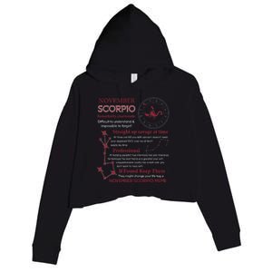 November Scorpio Remarkably Charismatic Difficult Understand Crop Fleece Hoodie