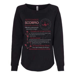 November Scorpio Remarkably Charismatic Difficult Understand Womens California Wash Sweatshirt