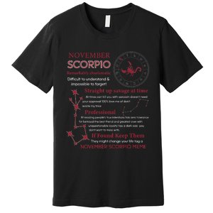 November Scorpio Remarkably Charismatic Difficult Understand Premium T-Shirt