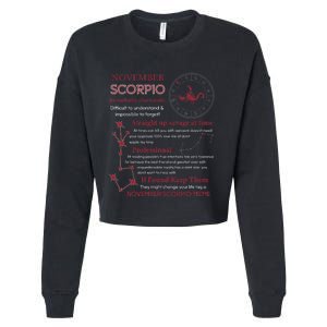 November Scorpio Remarkably Charismatic Difficult Understand Cropped Pullover Crew