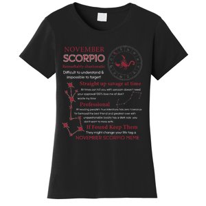 November Scorpio Remarkably Charismatic Difficult Understand Women's T-Shirt