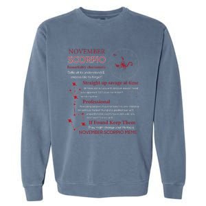 November Scorpio Remarkably Charismatic Difficult Understand Garment-Dyed Sweatshirt