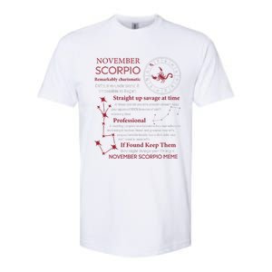 November Scorpio Remarkably Charismatic Difficult Understand Softstyle CVC T-Shirt