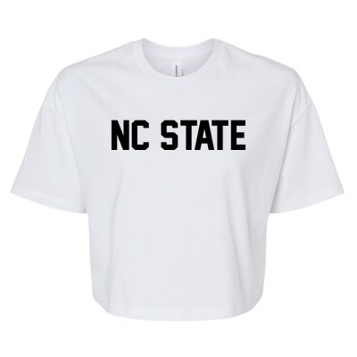 Nc State Sports Fan Bella+Canvas Jersey Crop Tee