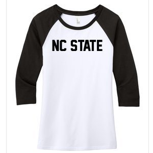 Nc State Sports Fan Women's Tri-Blend 3/4-Sleeve Raglan Shirt