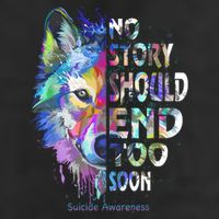 No Story Should End Too Soon Suicide Awareness Teal Wolf Adult Drive Performance Visor