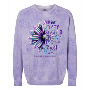 No Story Should End Too Soon Suicide Prevention Awareness Colorblast Crewneck Sweatshirt