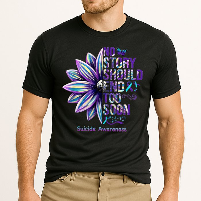 No Story Should End Too Soon Suicide Prevention Awareness Cooling Performance Crew T-Shirt