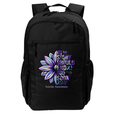 No Story Should End Too Soon Suicide Prevention Awareness Backpack