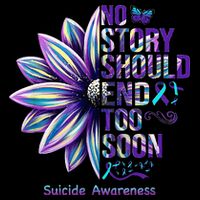 No Story Should End Too Soon Suicide Prevention Awareness Drawstring Bag