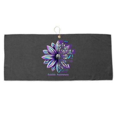 No Story Should End Too Soon Suicide Prevention Awareness Large Microfiber Waffle Golf Towel