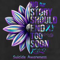 No Story Should End Too Soon Suicide Prevention Awareness Large Microfiber Waffle Golf Towel