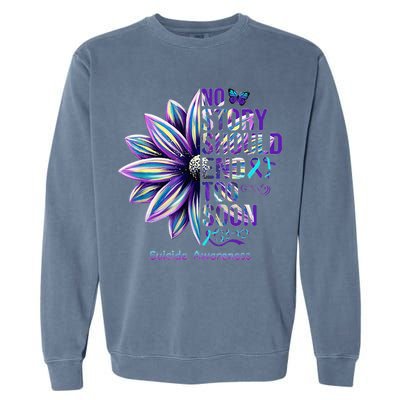 No Story Should End Too Soon Suicide Prevention Awareness Garment-Dyed Sweatshirt