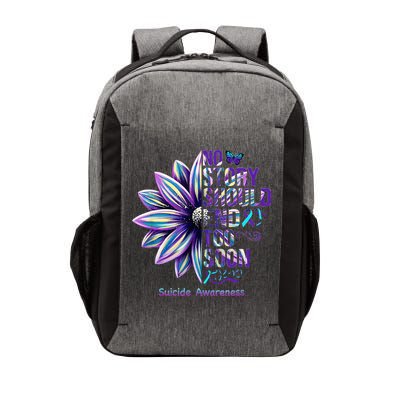 No Story Should End Too Soon Suicide Prevention Awareness Vector Backpack