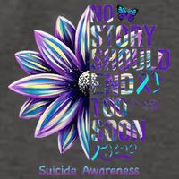 No Story Should End Too Soon Suicide Prevention Awareness Vector Backpack