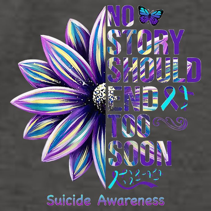 No Story Should End Too Soon Suicide Prevention Awareness Vector Backpack