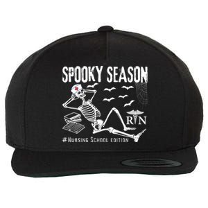 Nursing School Student Halloween Skeleton For Spooky Season Cute Gift Wool Snapback Cap