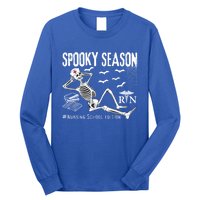 Nursing School Student Halloween Skeleton For Spooky Season Cute Gift Long Sleeve Shirt