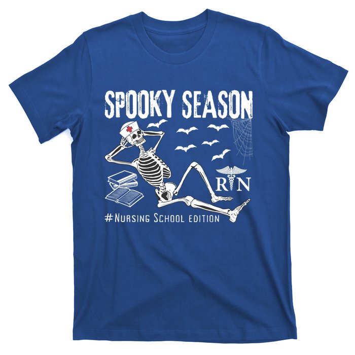 Nursing School Student Halloween Skeleton For Spooky Season Cute Gift T-Shirt