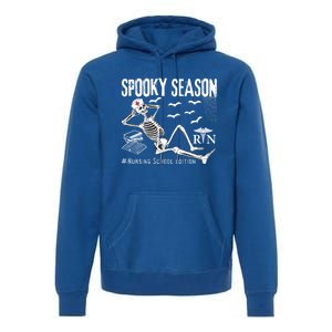 Nursing School Student Halloween Skeleton For Spooky Season Cute Gift Premium Hoodie