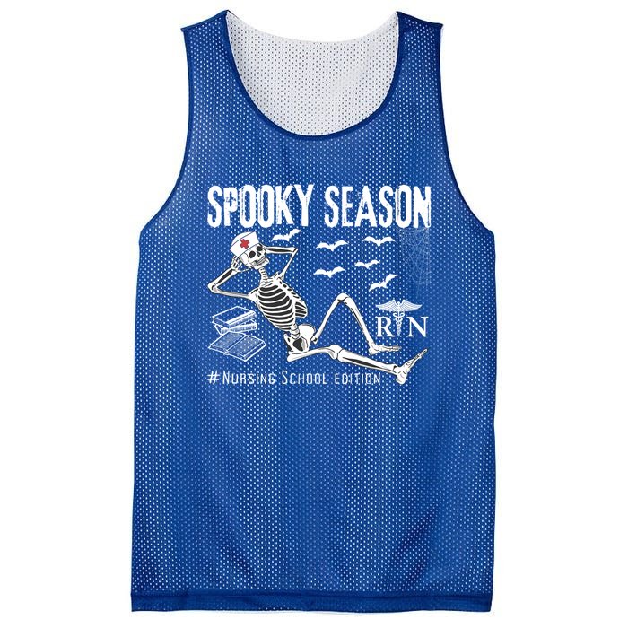 Nursing School Student Halloween Skeleton For Spooky Season Cute Gift Mesh Reversible Basketball Jersey Tank